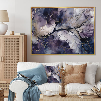 Purple And Exploring The Language Of Painting III - Abstract Painting Large Wall Art