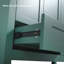 Élégant meuble-lavabo vert de 48 po avec lavabo en céramique, grand rangement avec portes et tiroirs à fermeture en douceur