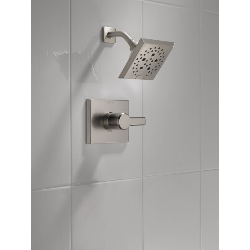 Pivotal 14 Series Shower Faucet with H2okinetic Technology, Stainless Steel