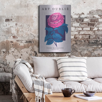 Mur de métal Winston Porter «Fuchsia Peony» par Design Fabrikken