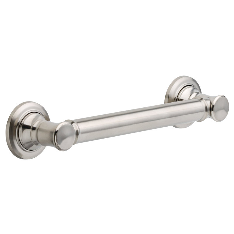 Bath Safety 12" Grab Bar, Brilliance Stainless