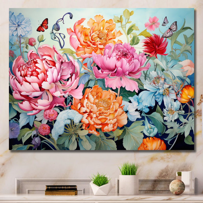" Fashion Botanical Splendour ", H 24 po x l 32 po, Toile tendue