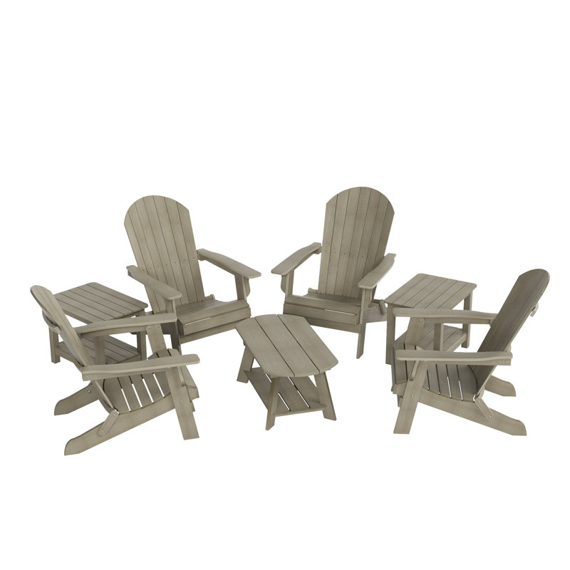 Ensemble de conversation pour 4 personnes Arrlo, Gris patiné