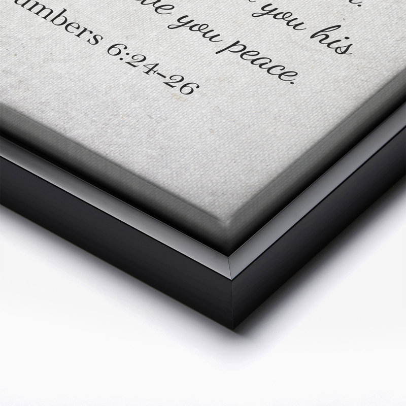 «May The Lord Bless You», Cadre noir, Canevas, H 16 po x l 20 po