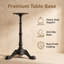 Pieds de table Furniture de 27,95 po de hauteur, pieds de table décoratifs rustiques, pieds de bureau robustes en métal à support croisé, base de table, pieds de table basse en fer industriel moderne-1359697989
