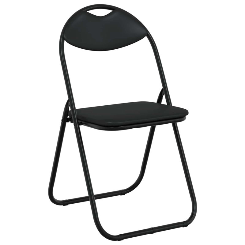 Padded Office Folding Chair Folding Chair Set, Black