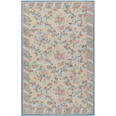 Hand-Knotted High-Quality Beige Area Rug