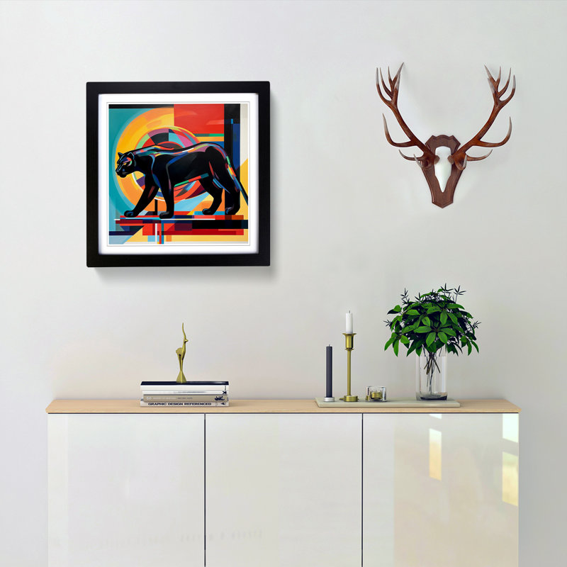 Panther Constructivism - Framed Print, Black