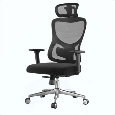 Ergonomic Office Chair,Mesh Desk Chair With Adjustable Lumbar Support And Headrest,Comfy Computer Chair With 3D Armrest Recling Swivel Chair For Home And Office