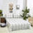 Grid Sheet Set 4 PCs Bedding Sheet Set 1 Fitted Sheet 1 Flat Sheet 2 Pillowcases-115839526-115839535