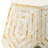 18x18x21" Hexagonal Capes  Stool, Cream/Yellow