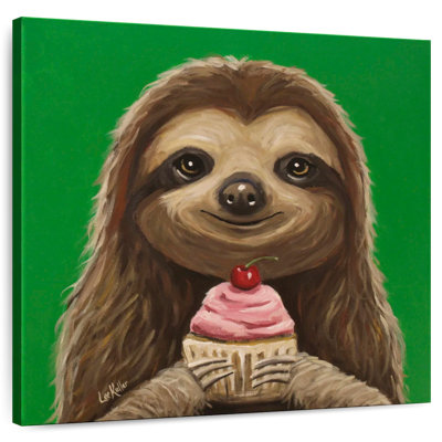 Crowle Sloth With Cupcake It's For You