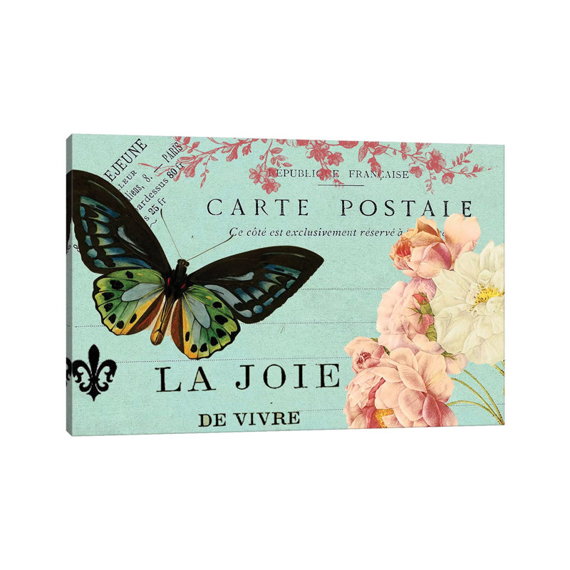 Postcards Of Paris IV by Sandy Lloyd - Wrapped Canvas Print, 20.32 cm H x 30.48 cm W