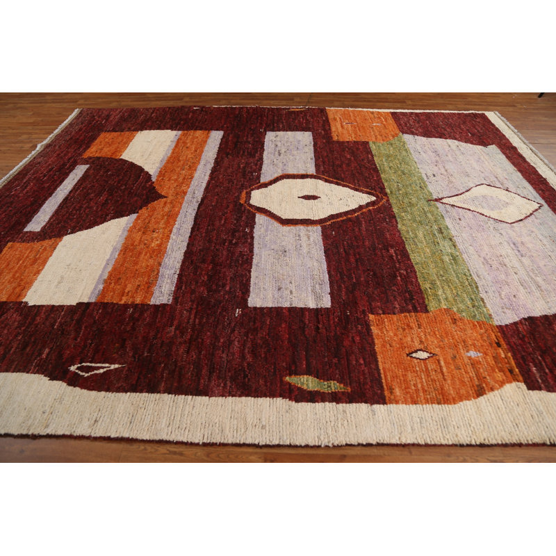 One-of-a-Kind 9'2" X 11'10" New Age Wool Area Rug in Dark Brown