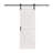 84"H x 60"W Solid Core Wood, K Shape Sliding Barn Door with Installation Hardware Kit & Soft Close (2 Doors)-69606570-118014015
