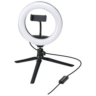 Vlogging Tripod with Light Ring Lighting Kit