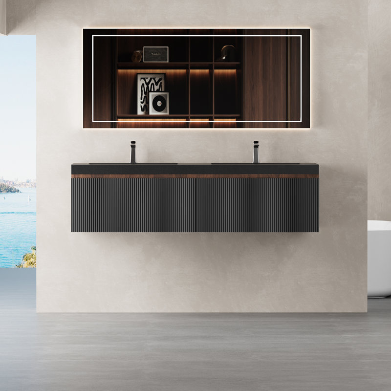 60" Modern Floating Bathroom Vanity