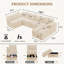Canapé modulaire Comfy Cloud avec deux repose-pieds et rangement sous le siège-571874996-571875002