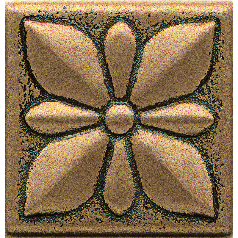 Ambiance 2'' x 2'' Matte Resin Decorative Accent Tile, Bronze