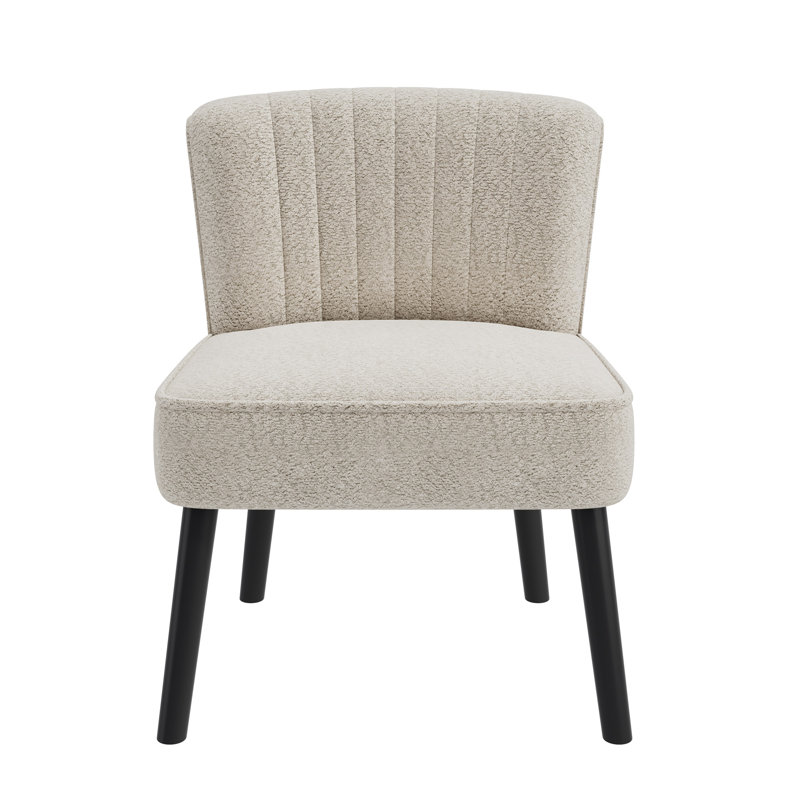 Chaise coquille blanche, Beige Boucle