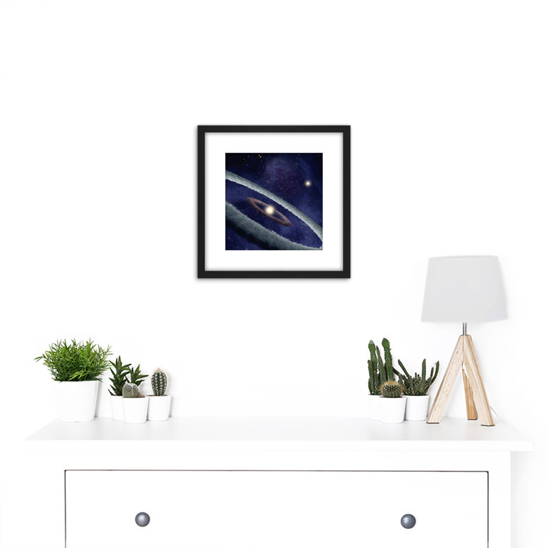 Space NASA HD113766 Stellar Disk Binary Star Illustration 1 Piece Single Picture Frame Wall Art