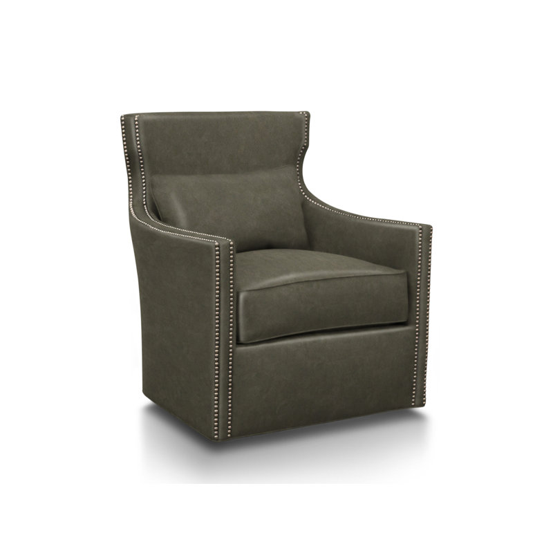 Upholstered Swivel Armchair, Applause Archway Grey
