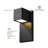 17-Watt LED Integrated Outdoor Wall Sconce, Matte Black, 650 Lumens, 2700 Kelvin, 90 CRI, Dimmable