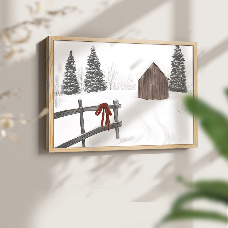 Chirstmas Art-CCXXXIX -Framed Print - Restickable, H 11 po x l 14 po, Naturel