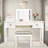 Mirrored Vanities Desk With Drawers