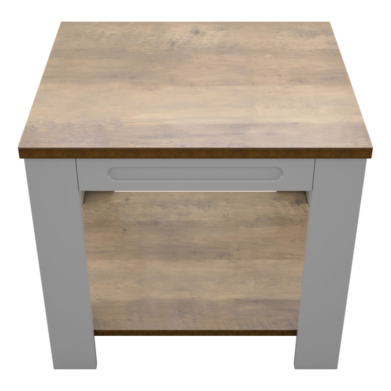 Arlais End Table, Satin Grey