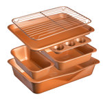 Gotham Steel 6 Piece Non-Stick Aluminum Stackable Bakeware Set