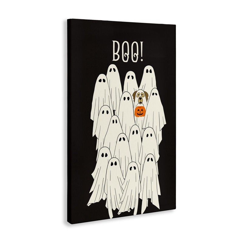 Boo fantômes avec toile de déguisement de chien, design par JJ Design House LLC, H 45 po x l 30 po