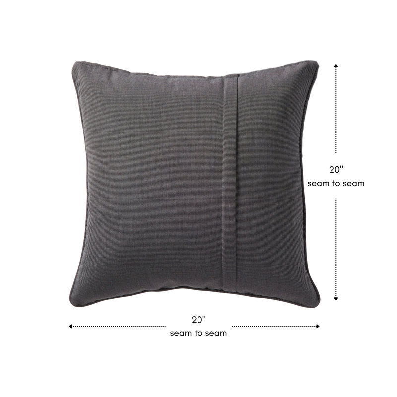 Sunbrella Throw Pillow, Canvas Coal