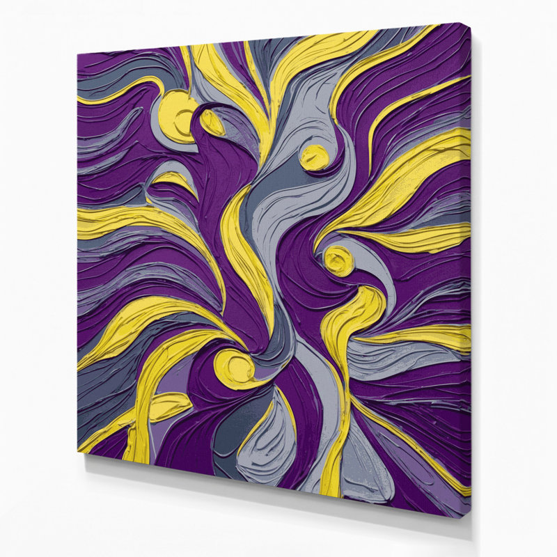 Toile abstraite abstraite figurative mauve 77, H 12 po x l 12 po