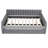 Full Size Upholstered Daybed with Drawers & Wood Slat Support – Velvet Sofa Bed for Storage & Kids Room, Gray-118473463-118473464
