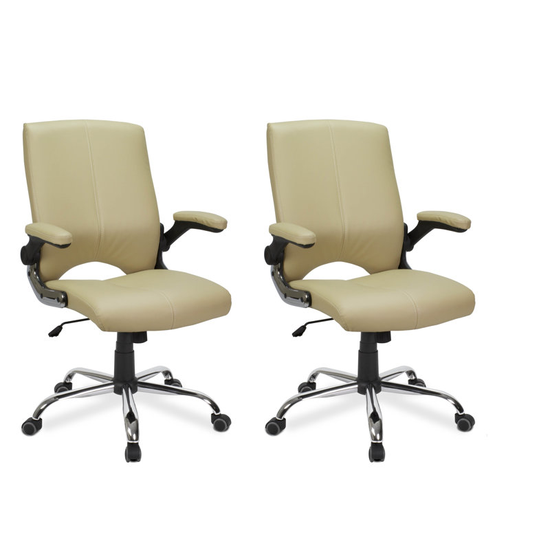Fauteuil de conférence ergonomique en similicuir, Beige