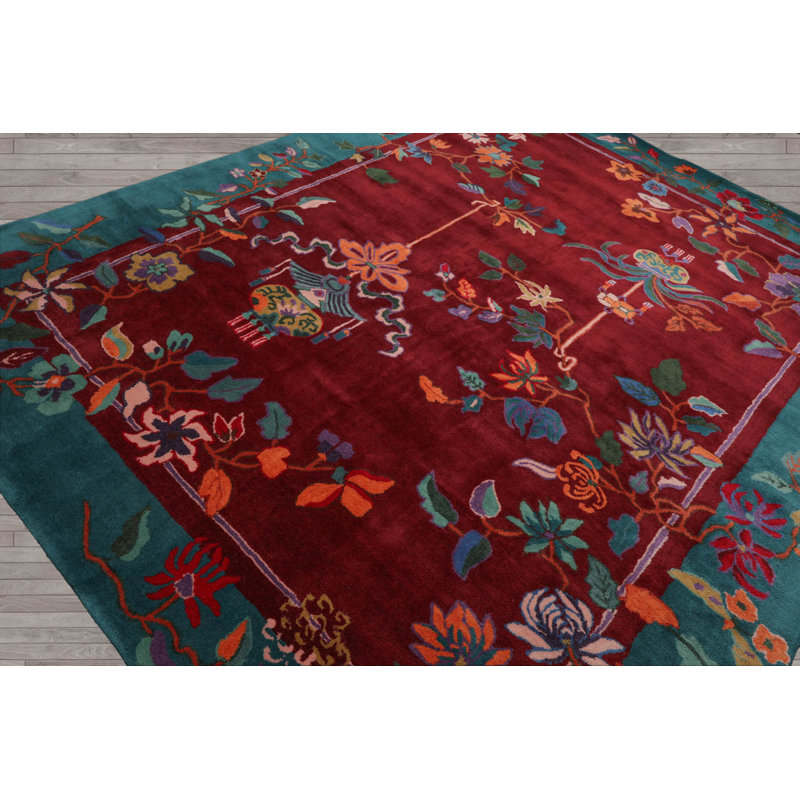 Tapis intérieur / extérieur rectangulaire One-of-a-Kind Rei, Rectangle 9 pi x 12 pi