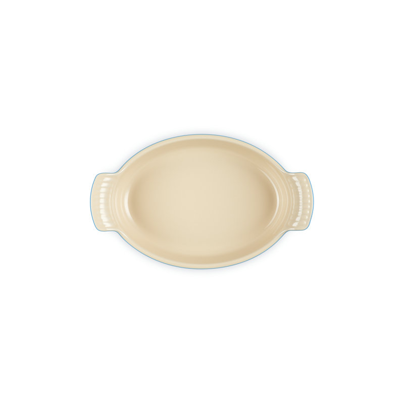 Le Creuset Stoneware Heritage Oval Au Gratin Dish, 1 Qt. (9.5"), Blue