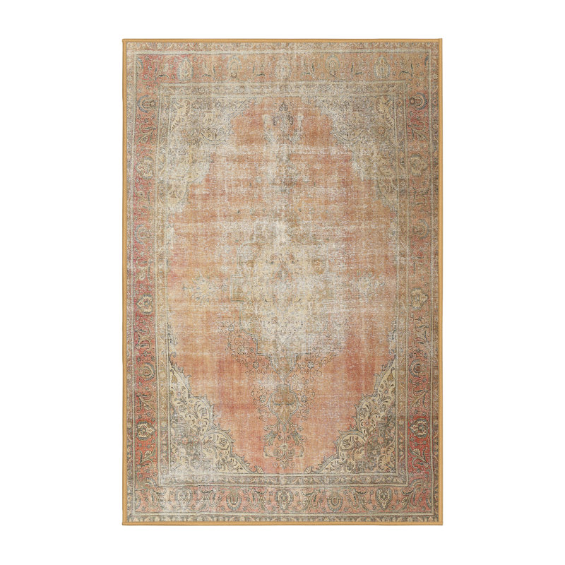 Tapis d'intérieur en laine tissé à la machine oriental rouge / gris, Rectangle 8 pi x 10 pi