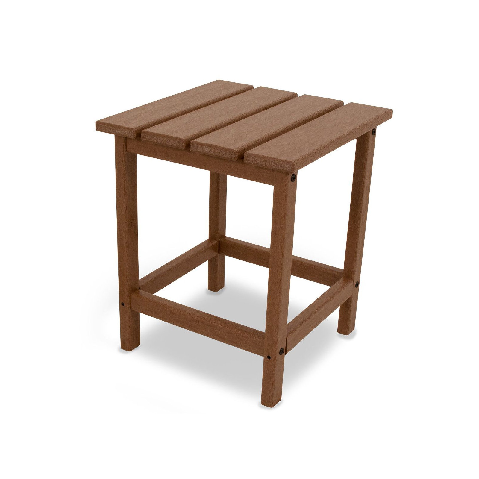 POLYWOOD Long Island 18" Side Table, Teak
