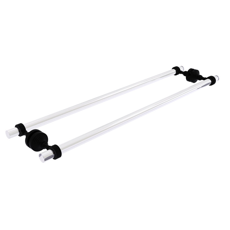 Porte-serviettes 8,7 po pour porte de douche en verre Jarrell, Noir mat