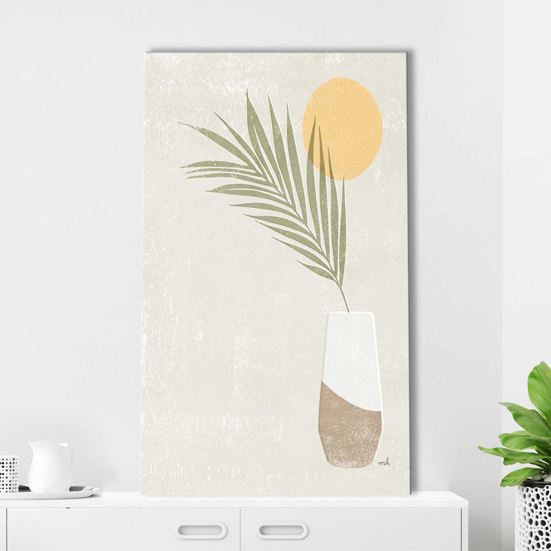 Sun Palm II - Peinture, L 18 po x H 30 po, Toile tendue