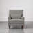 Upholstered Nailhead Trim Accent Chair With Throw Pillow And Solid Wood Legs-1749071132
