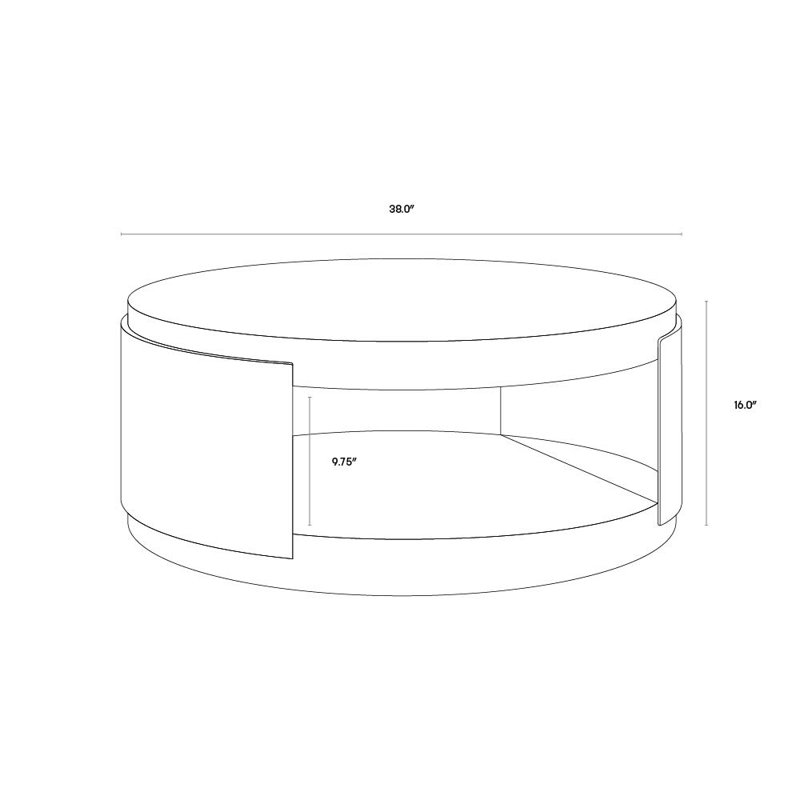 Cavette Outdoor Circular Coffee Table