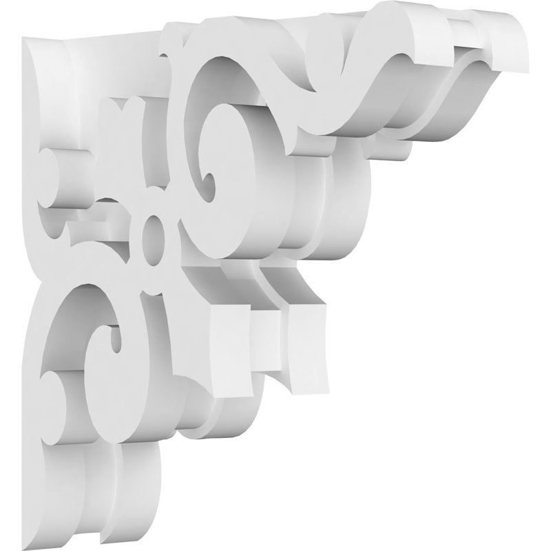 1 7/8"W X 6"D X 6"H Whitman Architectural Grade PVC Corbel, 6" H x 6" W x 1.875" D