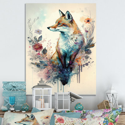 Mignon renard, art floral III - Renard, art mural