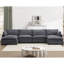Canapé modulaire surdimensionné, grand canapé en forme de U en velours Canapé confortable à 4 places avec 2 repose-pieds, 2 coussins lombaires, canapé profond pour le salon-1101920093