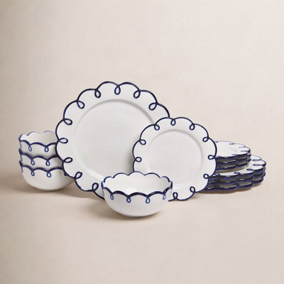 Splash of Cheers Round 12 Porcelain Dinnerware Set