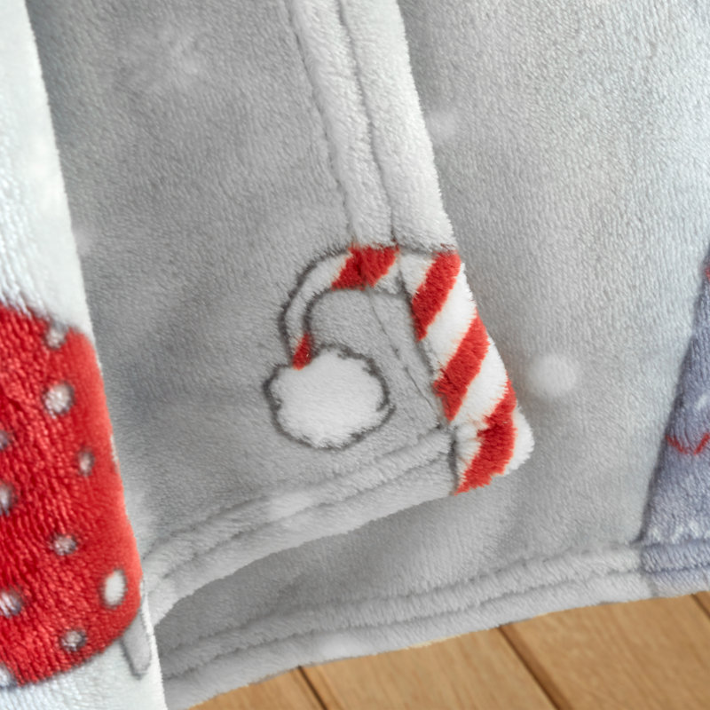 Christmas Gnomes Fleece Cosy Blanket Throw