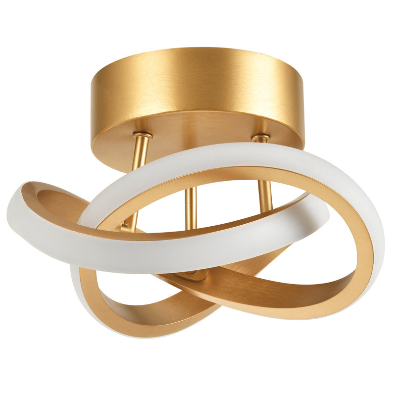 Aamiyah LED Semi Flush Mount, Gold